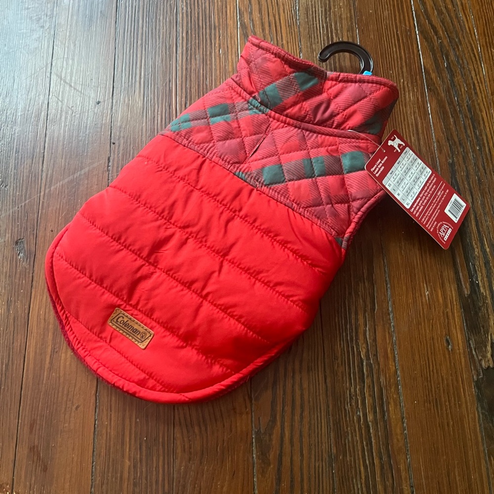 Coleman Red Fleece-Lined Dog Jacket